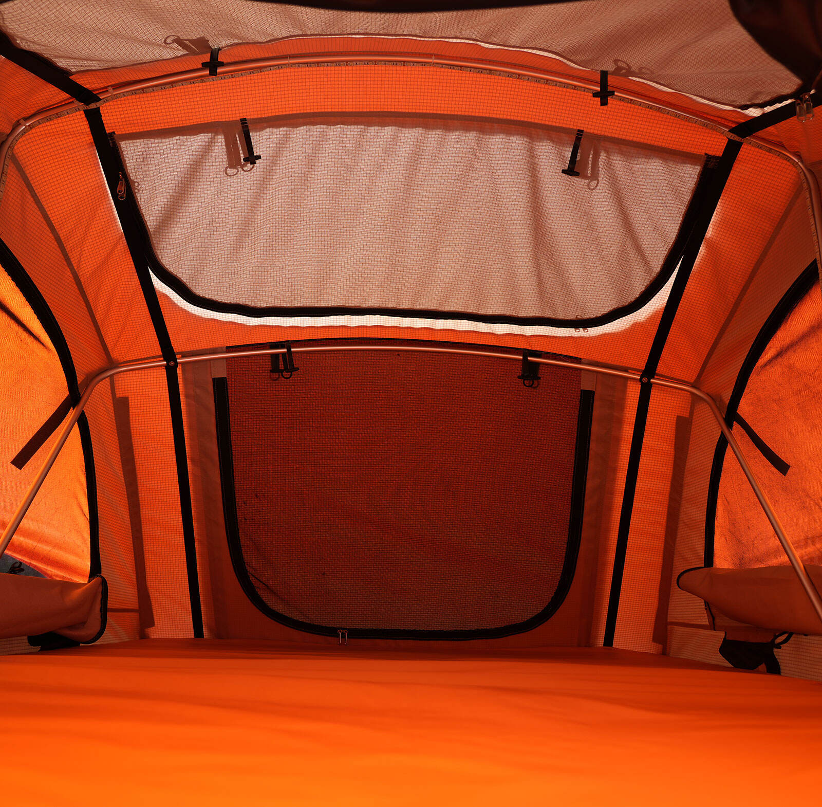 SUV用の防水オレンジ軽量ルーフトップテント、中国のSUV用防水オレンジ